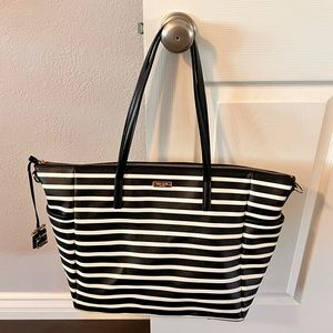 Kate Spade Black and White striped Tote